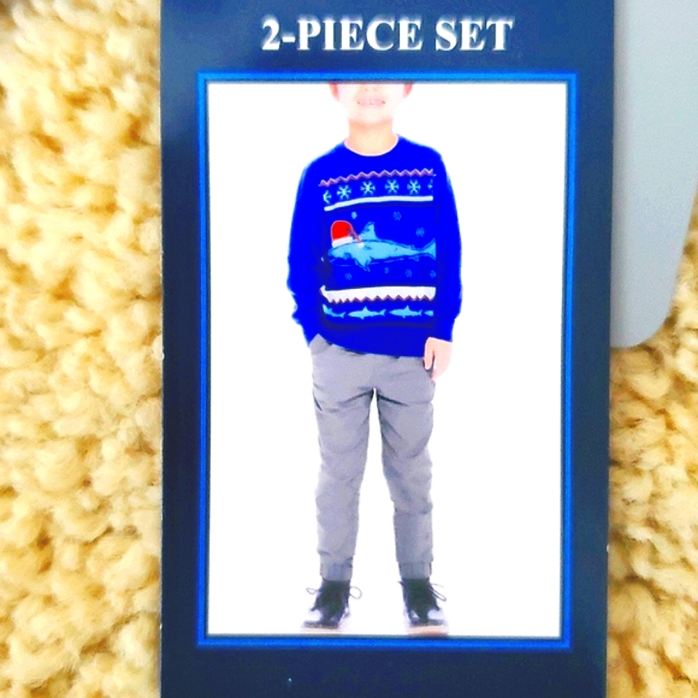 NWT: ANDY & EVAN 2-PIECE 🦈❄️🦈 SET